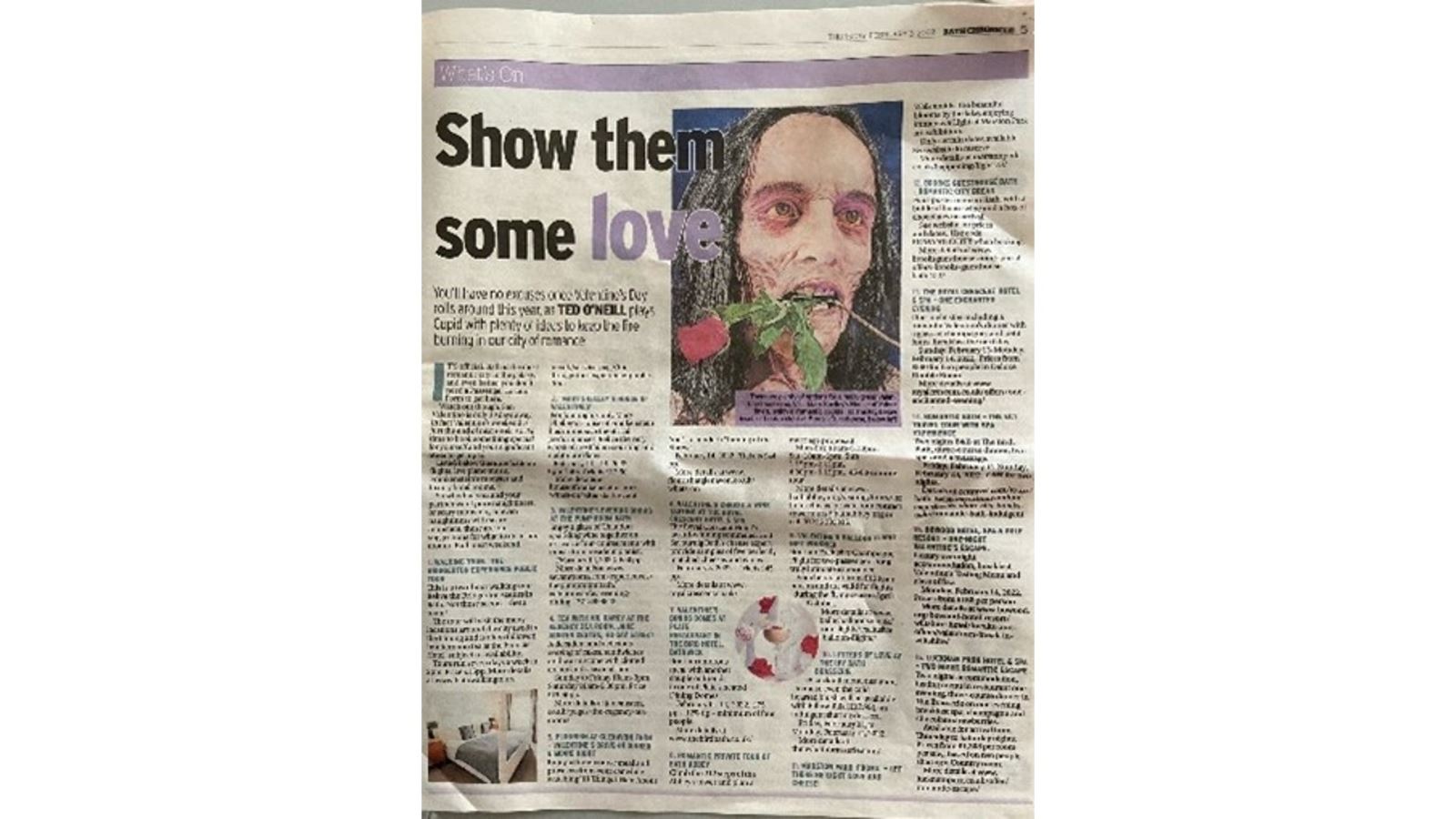 Piece of coverage in Bath Chronicle 